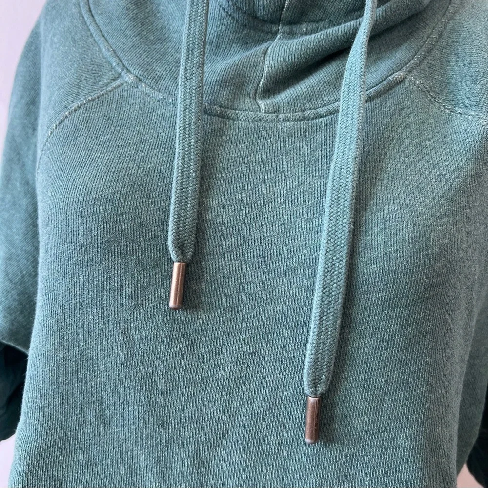 Pact Teal Cowl-Neck Pullover Hoodie - Picture 4 of 11